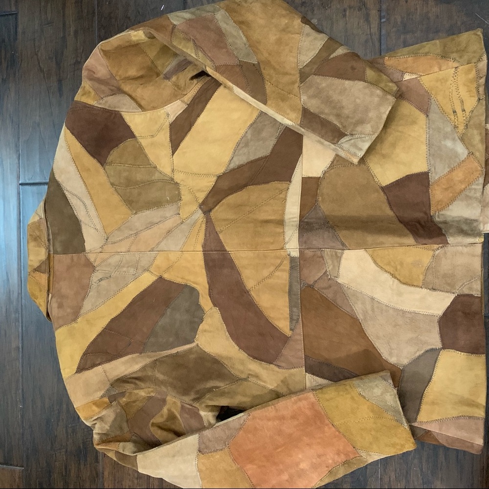 Neutral zone patchwork leather jacket, men medium - Picture 5 of 8